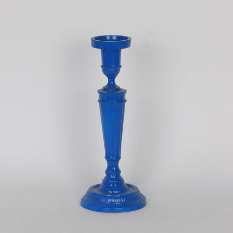 3.75''*3.75''*9.5'' Blue Candle Holder Décor