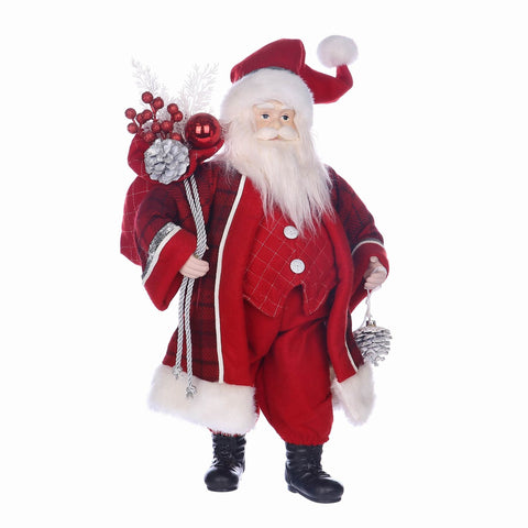 11*8*18'' CHRISTMAS RED SANTA DÉCOR