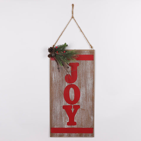 11.5*2.5*24.5'' Christmas Joy Sign Wall Hanger Décor