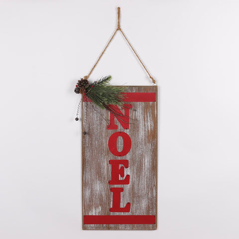 11.5*2.5*24.5'' Christmas Noel Sign Wall Hanger Décor
