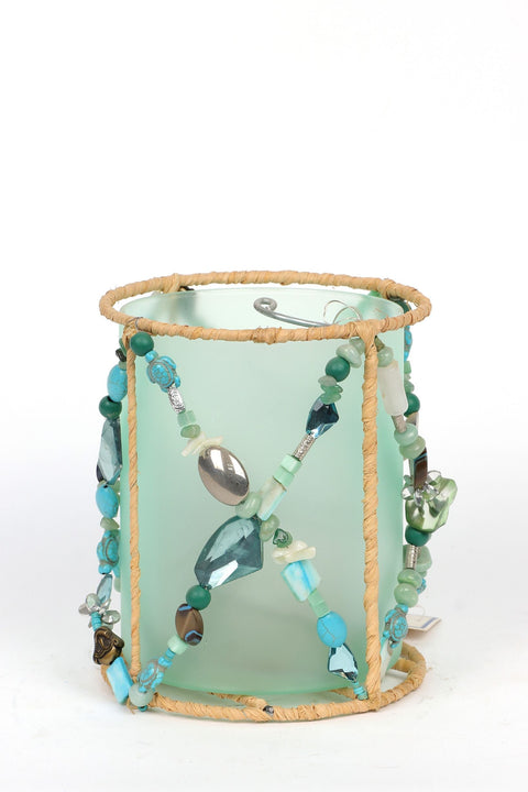 5.5"x5.5"x6.25" Glass Candle Holder