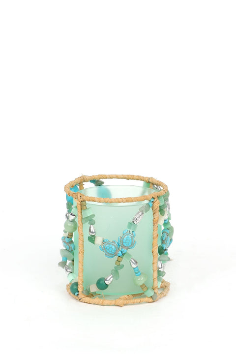 3.5"x3.5"x3.5" Glass Candle Holde