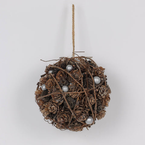 CHRISTMAS 4.5in PINECONE ORNAMENT