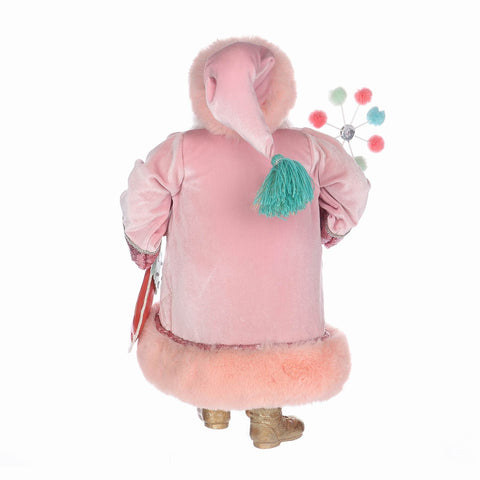 13*7*18'' CHRISTMAS PINK SANTA DÉCOR