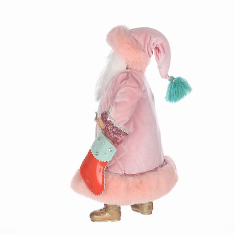 13*7*18'' CHRISTMAS PINK SANTA DÉCOR