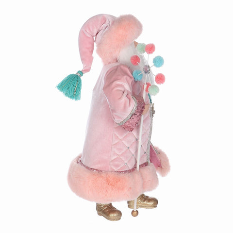 13*7*18'' CHRISTMAS PINK SANTA DÉCOR