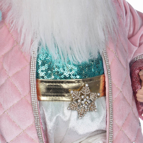 13*7*18'' CHRISTMAS PINK SANTA DÉCOR
