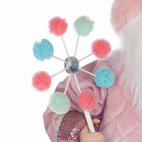 13*7*18'' CHRISTMAS PINK SANTA DÉCOR