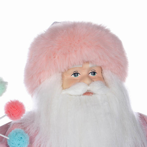 13*7*18'' CHRISTMAS PINK SANTA DÉCOR