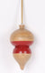 4.5"Wooden Finial With Red Painting Ornament