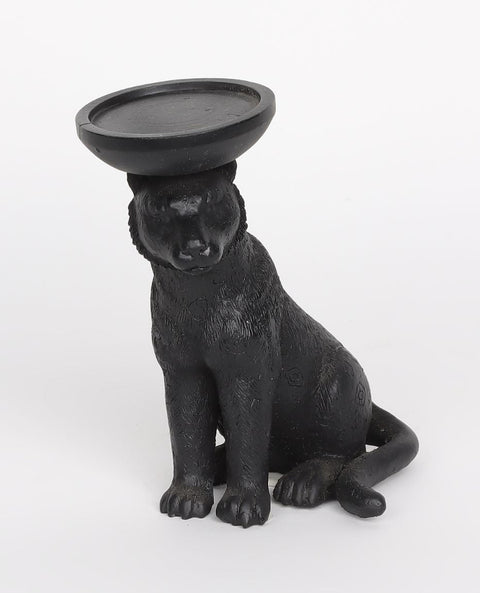 3.75''X2.75''X4.25''
Sitting Leopard T-Light Décor