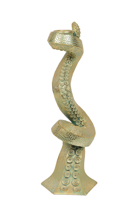 Ornement serpent doré 3.75''x4''x11.5''