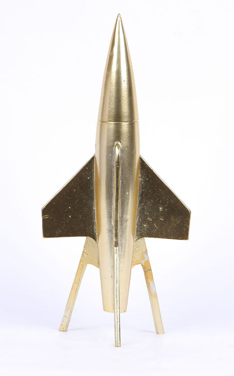 5.25X3.25X11.5"Resin rocket table décor