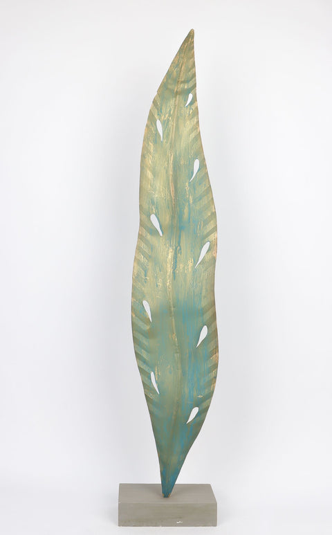 8.25''x4.125''x42'' Metal leaf décor