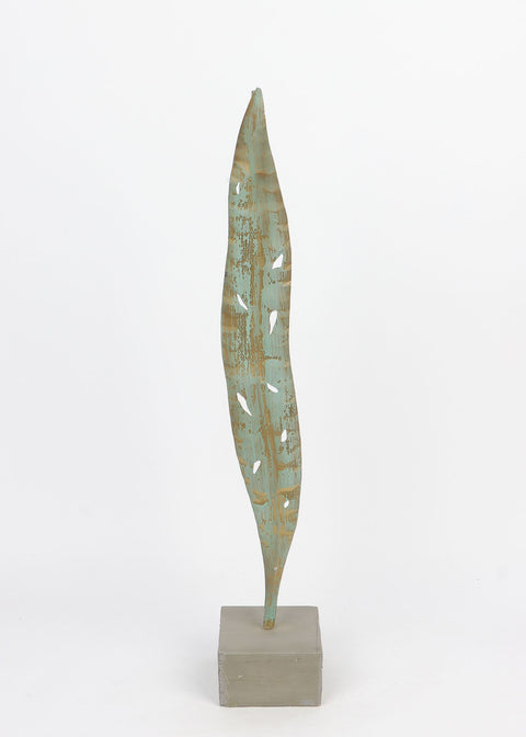 6''x4''x27.5'' Metal leaf décor