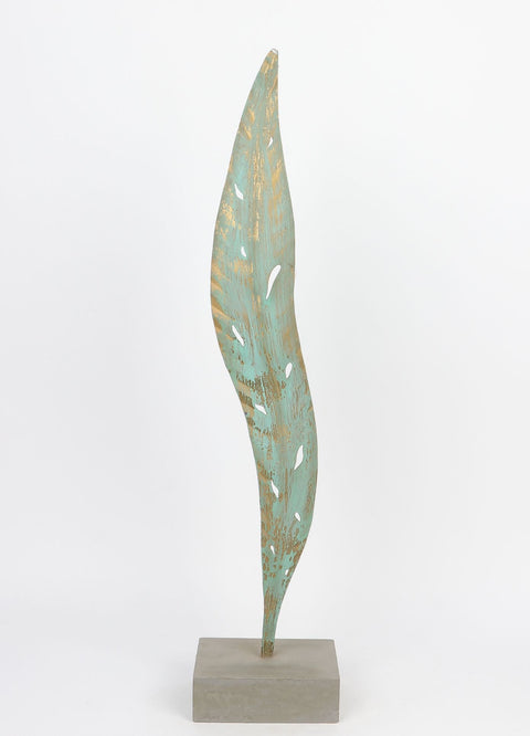 6''x4''x27.5'' Metal leaf décor