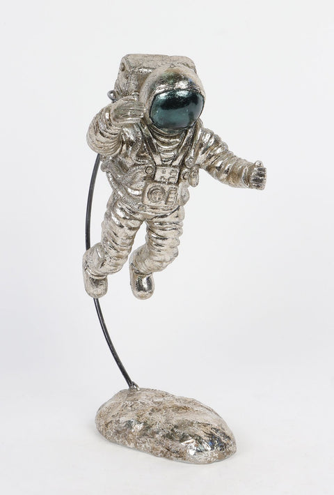 DÉCOR DE TABLE ASTRONAUTE ARGENT 4.5''X7.5''X10.5''