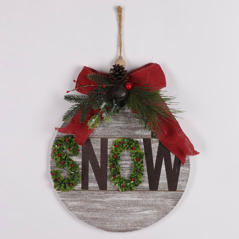 12*3*15'' Christmas Snow Sign Wall Hanger Décor