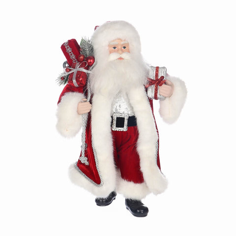 11*7*16.5'' CHRISTMAS SANTA WITH GIFTS DÉCOR