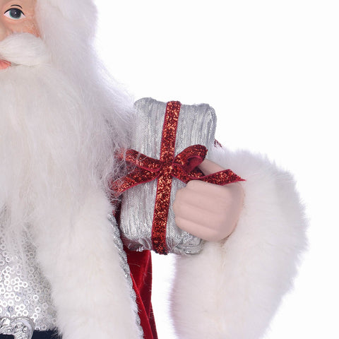 11*7*16.5'' CHRISTMAS SANTA WITH GIFTS DÉCOR