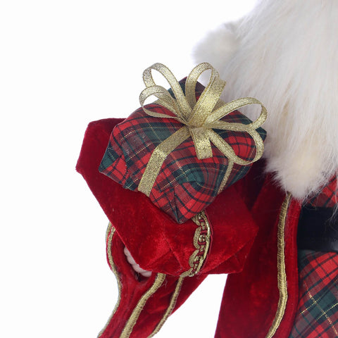 11*7*18'' CHRISTMAS SANTA WITH GIFTS DÉCOR