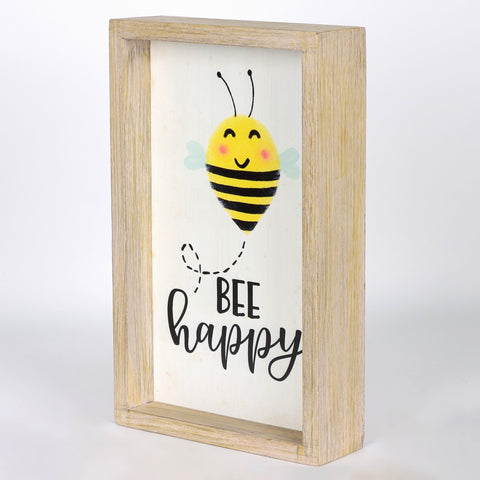 6.5*2*10.5''. "Bee Happy" Wall Décor