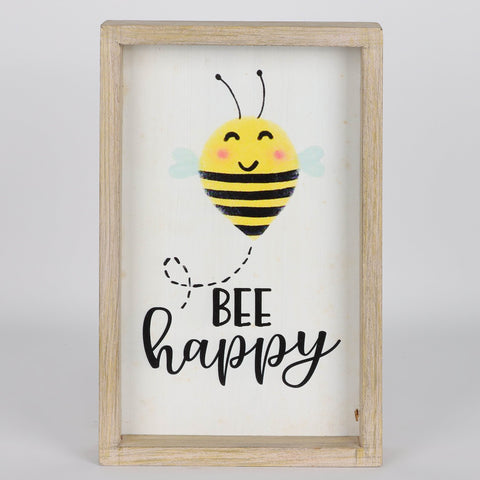 6.5*2*10.5''. "Bee Happy" Wall Décor