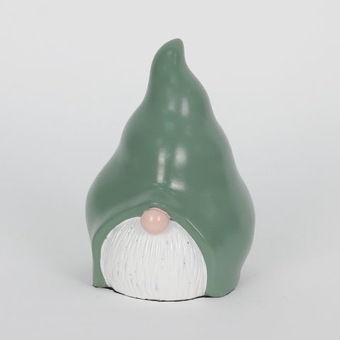 Christmas Resin Cute Gnome Table 
Décor in Green Hat