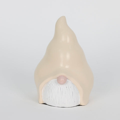 Christmas Resin Cute Gnome Table 
Décor in Cream Hat