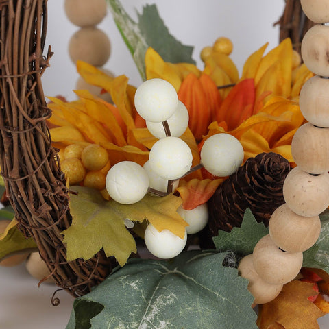 11.5IN FALL PUMPKIN FLORAL DÉCOR