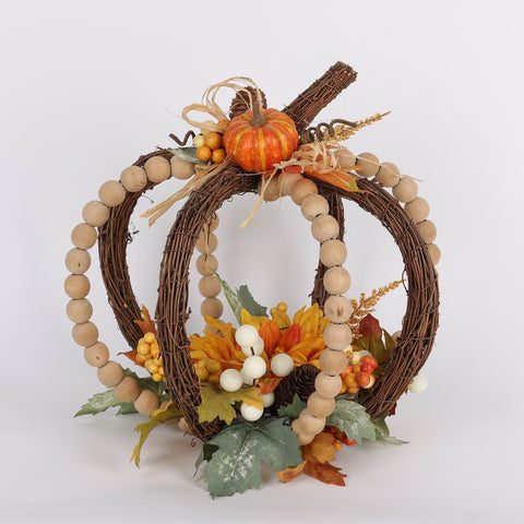 11.5IN FALL PUMPKIN FLORAL DÉCOR