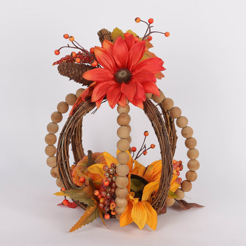 11IN FALL PUMPKIN FLORAL DÉCOR