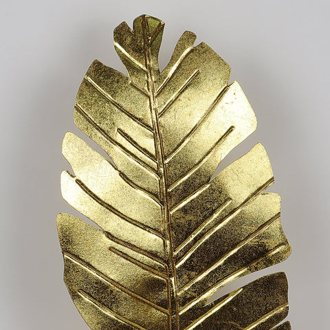 6.75*2*18''Iron&. Gold Leaves Table Décor