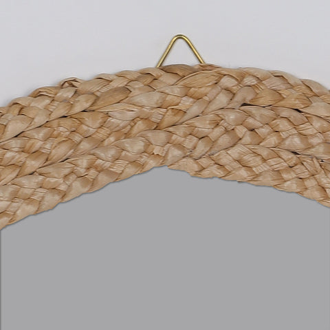 Φ14.5*0.5‘’Rattan Circular Art Mirror Wall Décor