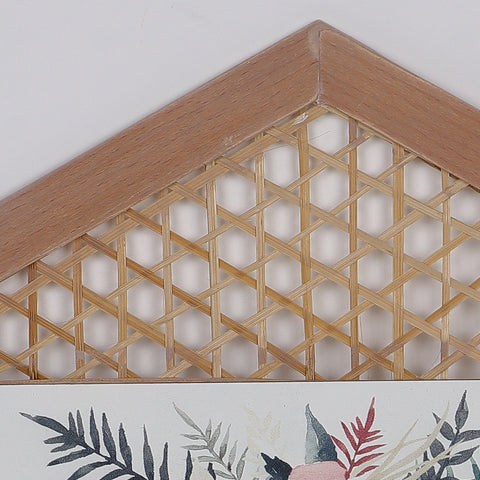 10.25*0.375*12''. Frame With Flowers Wall Décor