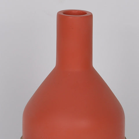 4*9‘’Orang-Red Poly Vase Décor
