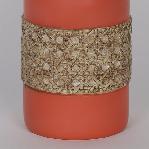 4*9‘’Orang-Red Poly Vase Décor