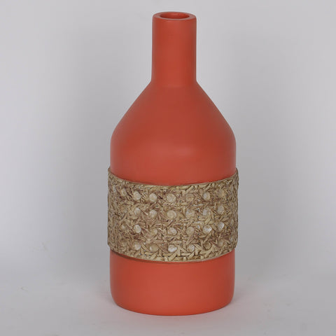 4*9‘’Orang-Red Poly Vase Décor