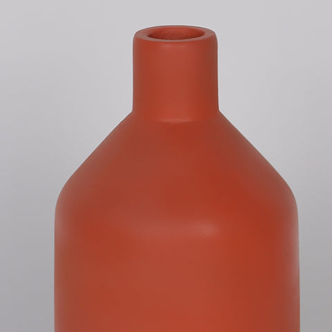 4*7.25‘’Orang-Red Poly Vase Décor