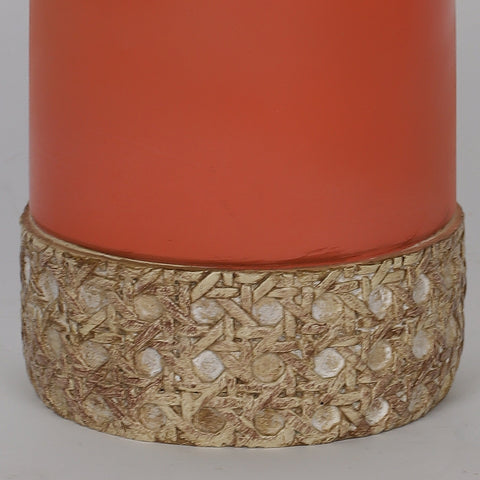 4*7.25‘’Orang-Red Poly Vase Décor