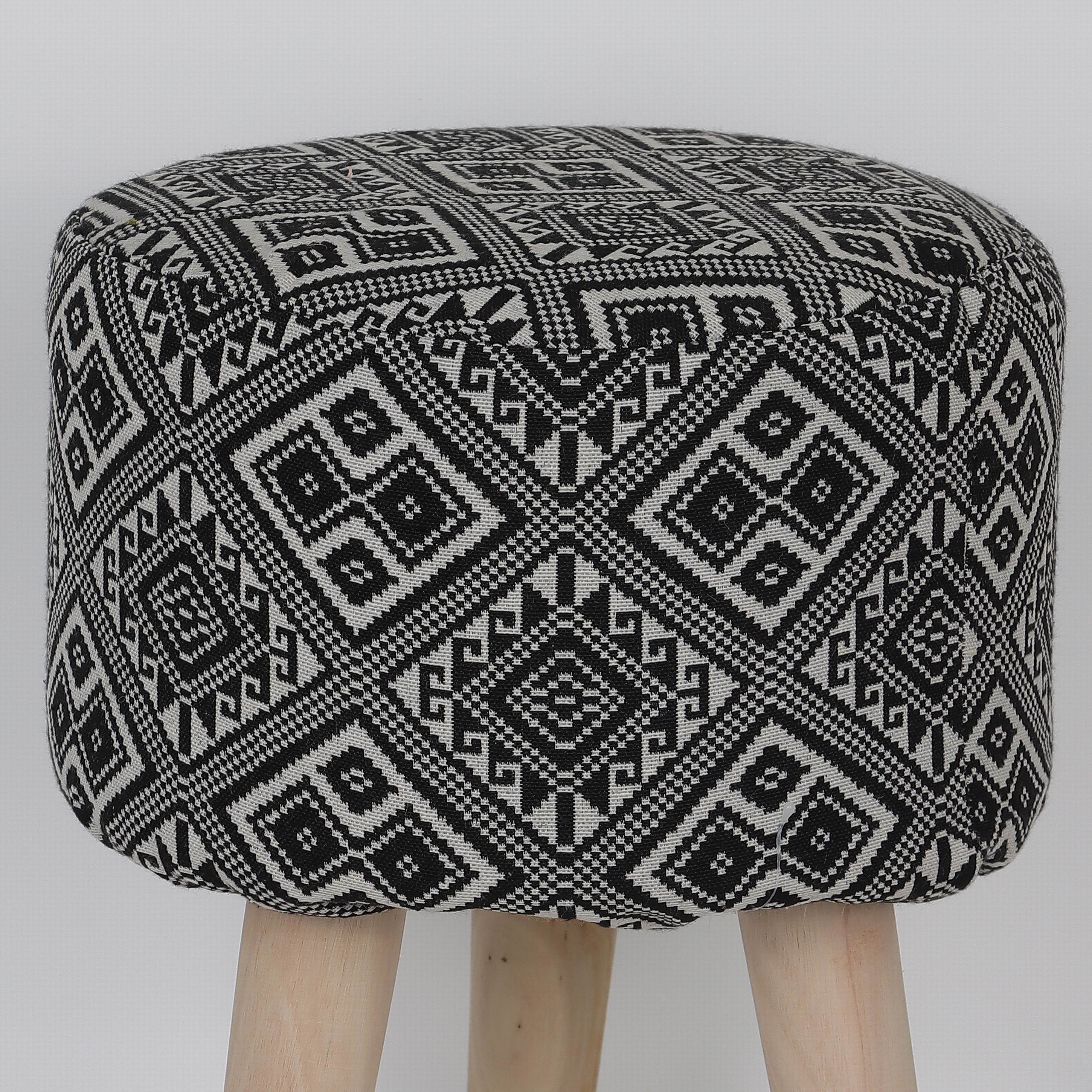 9.5*9.5*13''Cloth Stool With . Stool Leg Décor – Season2Season