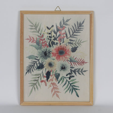 12.75*0.375*16.75''. Frame With Flowers Wall Décor