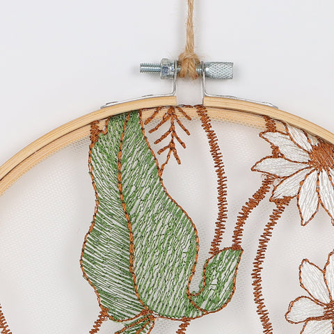 7.875*0.375*8.375''Bamboo Hoop Wall Décor