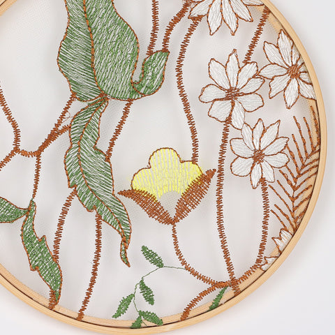 7.875*0.375*8.375''Bamboo Hoop Wall Décor