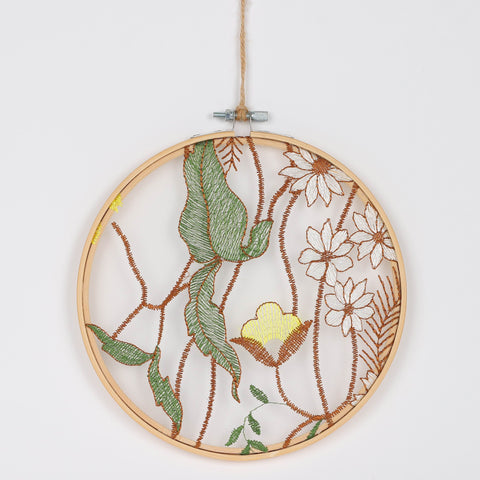 7.875*0.375*8.375''Bamboo Hoop Wall Décor