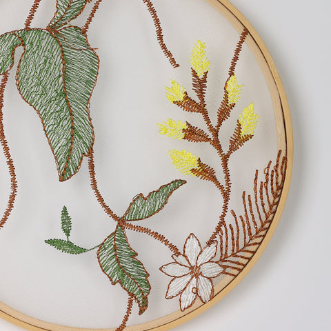 7.875*0.375*8.375''Bamboo Hoop Wall Décor