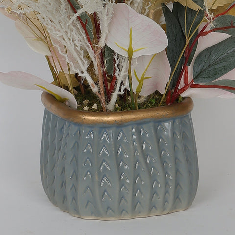 8*8*16''Simulated Mixed Flower Plant Pot Décor