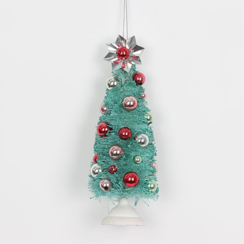 2.5*2.5*6.5IN CHRISTMAS TREE ORNAMENT - GREEN