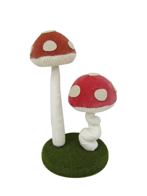 8*6.5*12.5" 2Ct. Mushroom Décor