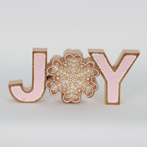 Christmas Resin Joy Table Décor - Snowflake Pink Pastel Design